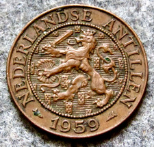 NETHERLANDS ANTILLES JULIANA 1959 2-1/2 CENTS, BRONZE yes we do combine postage