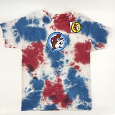 Bucees Youth Large Kids 4th of July Poppin Tee T Shirt Tie Dye Red White Blue