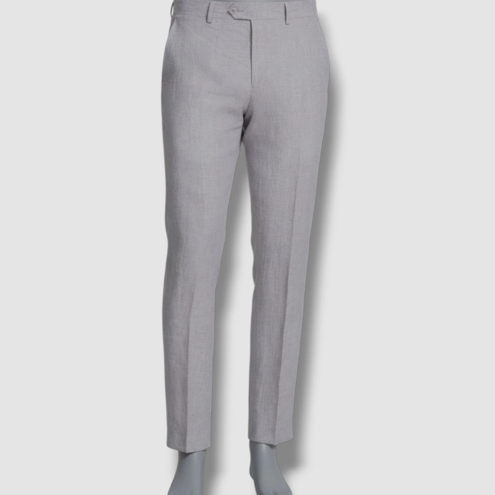 Bar III Mens Gray Solid Slim-Fit Linen Suit Pants Size 30W 30L