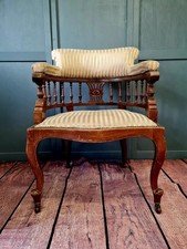 Antique Spindle Back Tub Armchair
