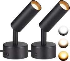 SUNVIE 2Pack LED Spot Lights Indoor 3000K 4000K 5000K Adjustable Up Lights Indoo