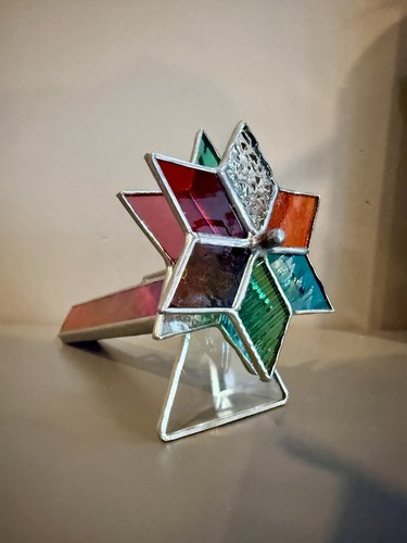 Hand Made Stained Glass Kaleidoscope Signed By The Artist, Mason 1996