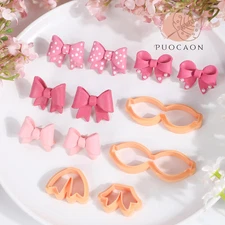 Bow Polymer Clay Cutters - 9 Pcs Clay Cutters for Polymer Clay Jewelry Bowtie...