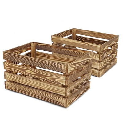 Brown Wooden Crates are Suitable for Storage, Milk Crates, Wine Crates, Festi...