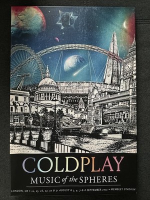 Coldplay London Leinwand Poster Mit Rahmen 40 X 60 cm Konzert London Wembley 