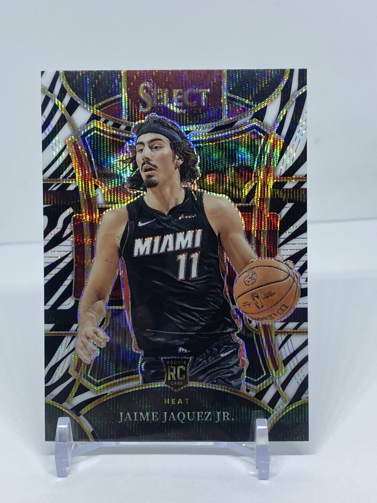 2023-24 Panini Select - Mezzanine Level Jaime Jaquez Jr. #302 Zebra Prizm (RC)