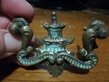  MANIGLIA ANTICA X RESTAURO MOBILE VECCHIA FERRAMENTA CINESE - TEMPIO