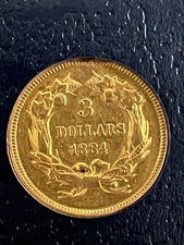 1884 $3 Gold Piece - RARE!