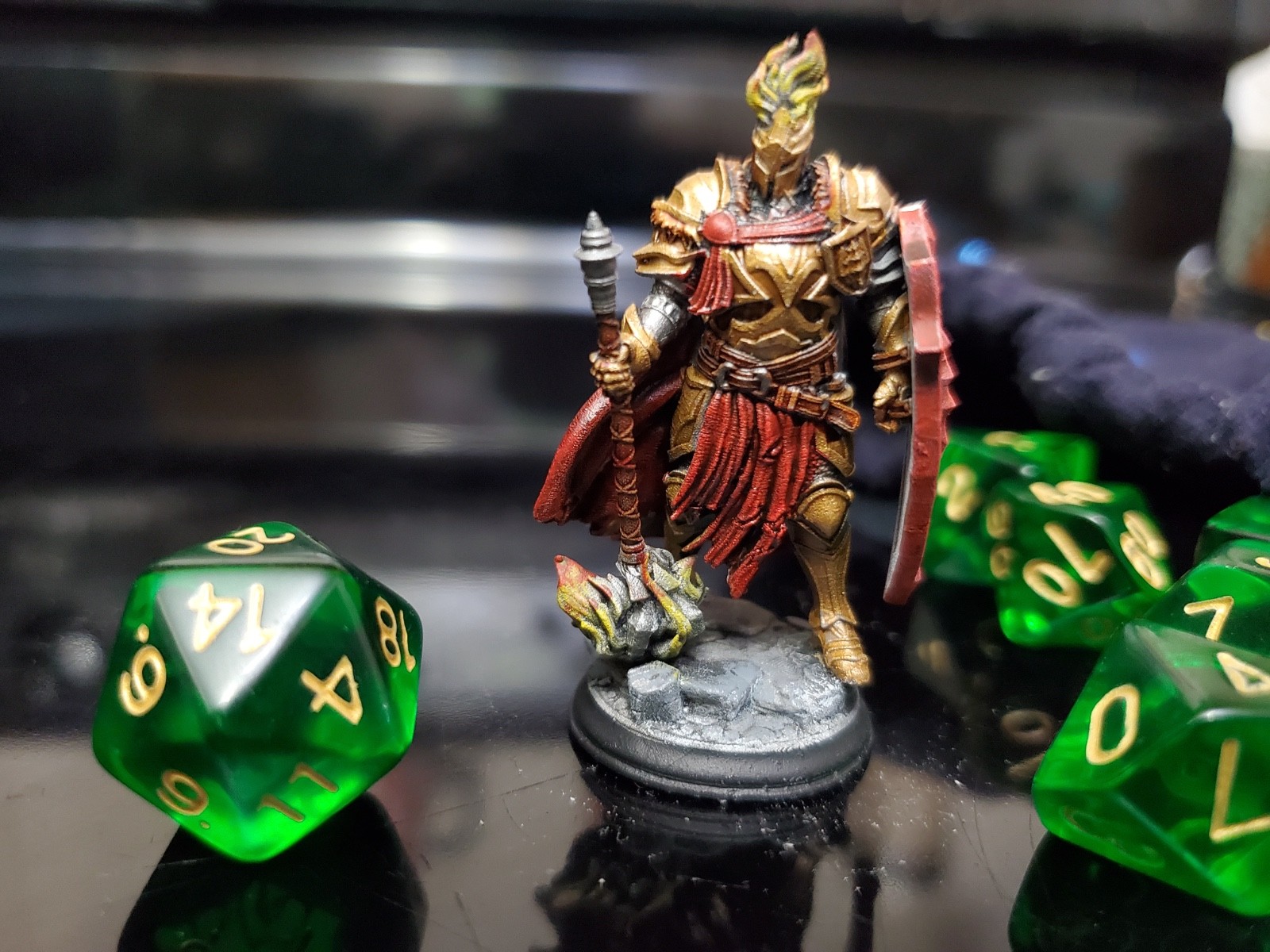 Painted Miniature Armored Male Cleric Dungeons and Dragons, Pathfinder D&D TTRPG