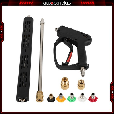 #ad Pressure Washer Gun W Extension Wands Swivel Quick Connect M22 14mm 3 8quot; 4500psi $44.93