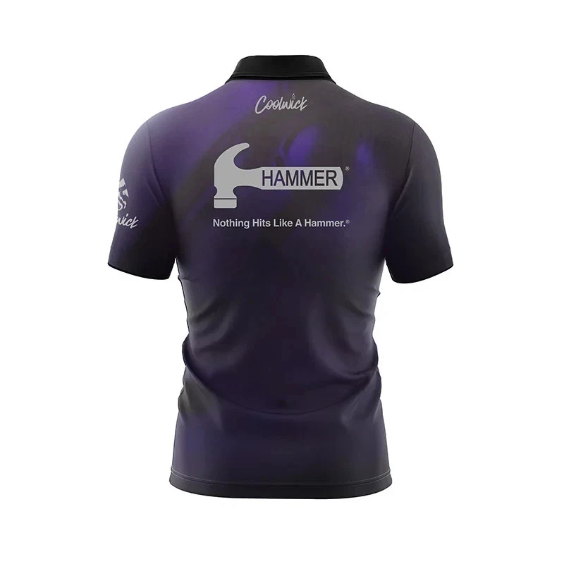 Custom Name Hammer Purple Pearl Urethane 78D Bowling Jersey Shirts - USA Size