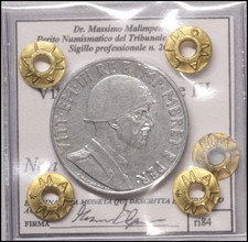 Kingdom of Italy 1 Lek 1939 Magnetic BB+ Albania Coin Vittorio Emanuele