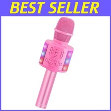 Kids Karaoke Microphone with Lights - Pinkcolor