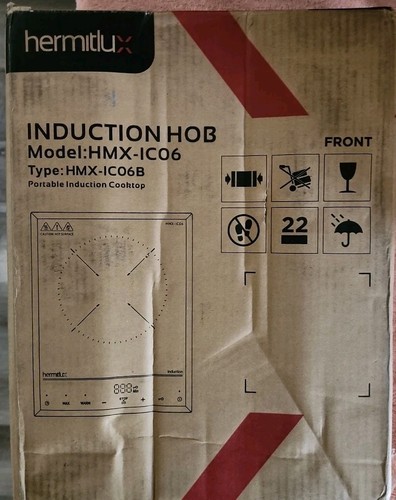 Hermitlux Induction Cooktop, 1800W Fast Heating Portable Hot Gloss Black - NOB - Afbeelding 8 van 8