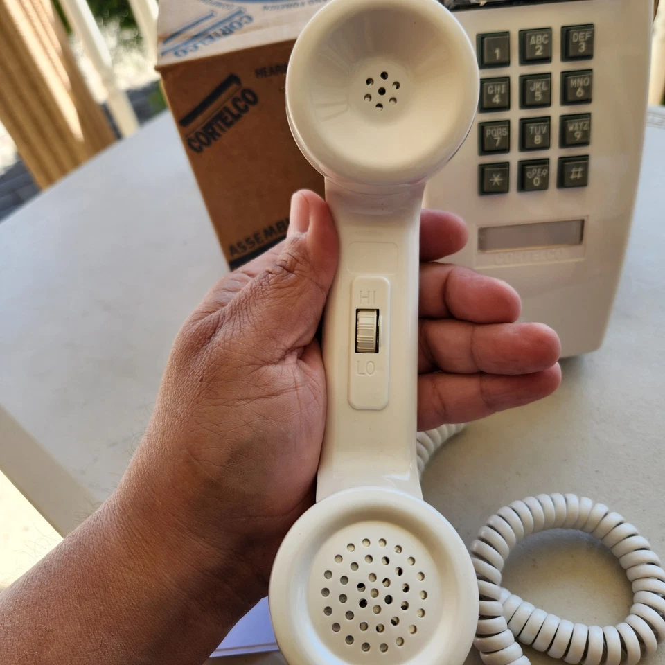 НОВЫЙ CORTELCO 255415-VBA-20M БЕЛЫЙ НАСТЕННЫЙ ТЕЛЕФОН, СЛУХОВОЙ АППАРАТ СОВМЕСТИМЫЙ - Изображение 4 из 4