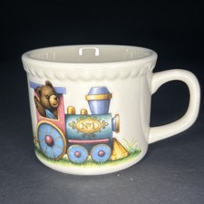 Lenox Heirloom Collection China Bears Childs Train Cup/Mug EXCELLENT