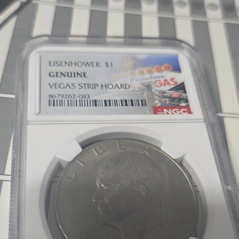 NGC Genuine Eisenhower $1 Dollar Coin - Vegas Strip Hoard