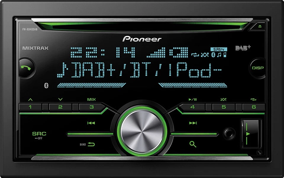 Car Radio Pioneer Autor.cd Fh-x840dab 2din4x50 BT USB Flac