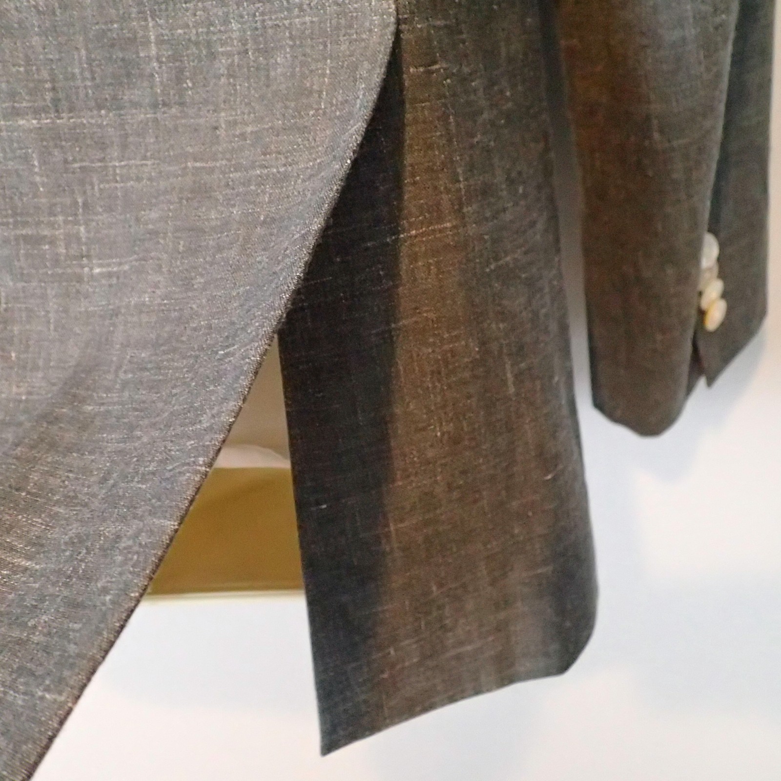 Hugo Boss Marzotto Sport Coat 40L Gray Two Button Blazer Jacket wool/silk/linen thumbnail 9