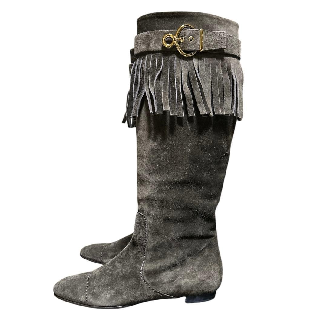 Louis Vuitton Long Boots Shoes EU 36 US 6 Suede Brown Authentic thumbnail 13