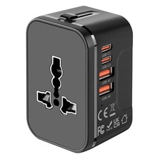 Universal Travel Adapter PD20W Fast Charger Worldwide Plug US EU UK AU USB C