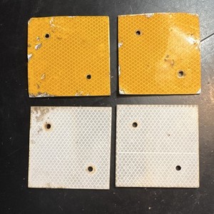 Reflective Delineator Plates Aluminum (4) used 