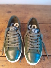 Super Dry Lady's  Deep Green  Suede Pumps Brand New Boxed Size 4