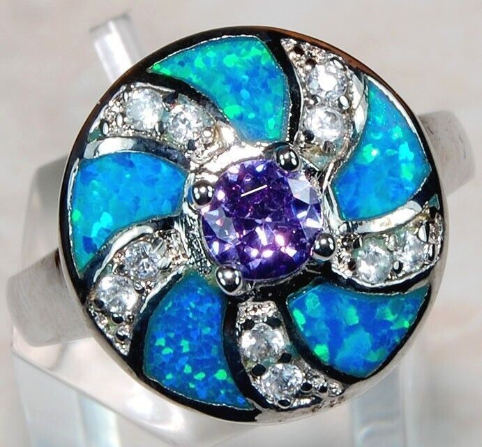 1CT Amethyst 925 Solid Sterling Silver Ring Jewelry Sz 6 AB2