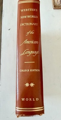 1966 Webster's New World Dictionary Vtg College Edition Leatherette