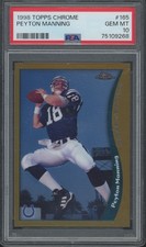 1998 Topps Chrome #165 Peyton Manning RC Rookie Gem Mint PSA 10