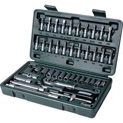 Brüder Mannesmann M 2040 46 Piece 1/4 (6.3mm) Metric Compass Wrench Kit