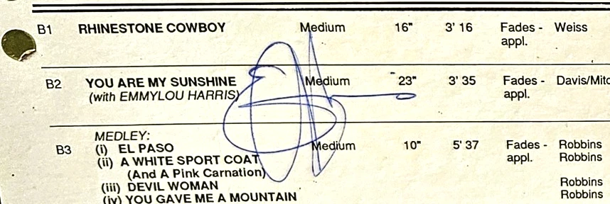 GLEN CAMPBELL Glen Campbell At Wembley *SIGNED BY EMMYLOU HARRIS* UK BBC LP 1986 - Image 4 of 4