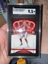 PSA 9.5 RC Patrick Mahomes 2017 Panini Crown Royale Holo Gold Rookie SSP Rare
