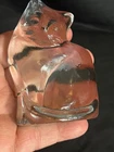 BLENKO American Art Glass Figural Cat Statue Figurine Clear Color