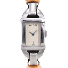 GUCCI 6800L Stainless Steel/Banpu Ivory Dial Quartz Ladies Watch C#144258
