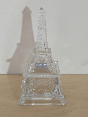 Shannon Crystal Eiffel Tower Glass Bottle Paris Decor Box