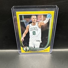 2025 Bowman Kristaps Porzingis Yellow /75 #148 Boston Celtics