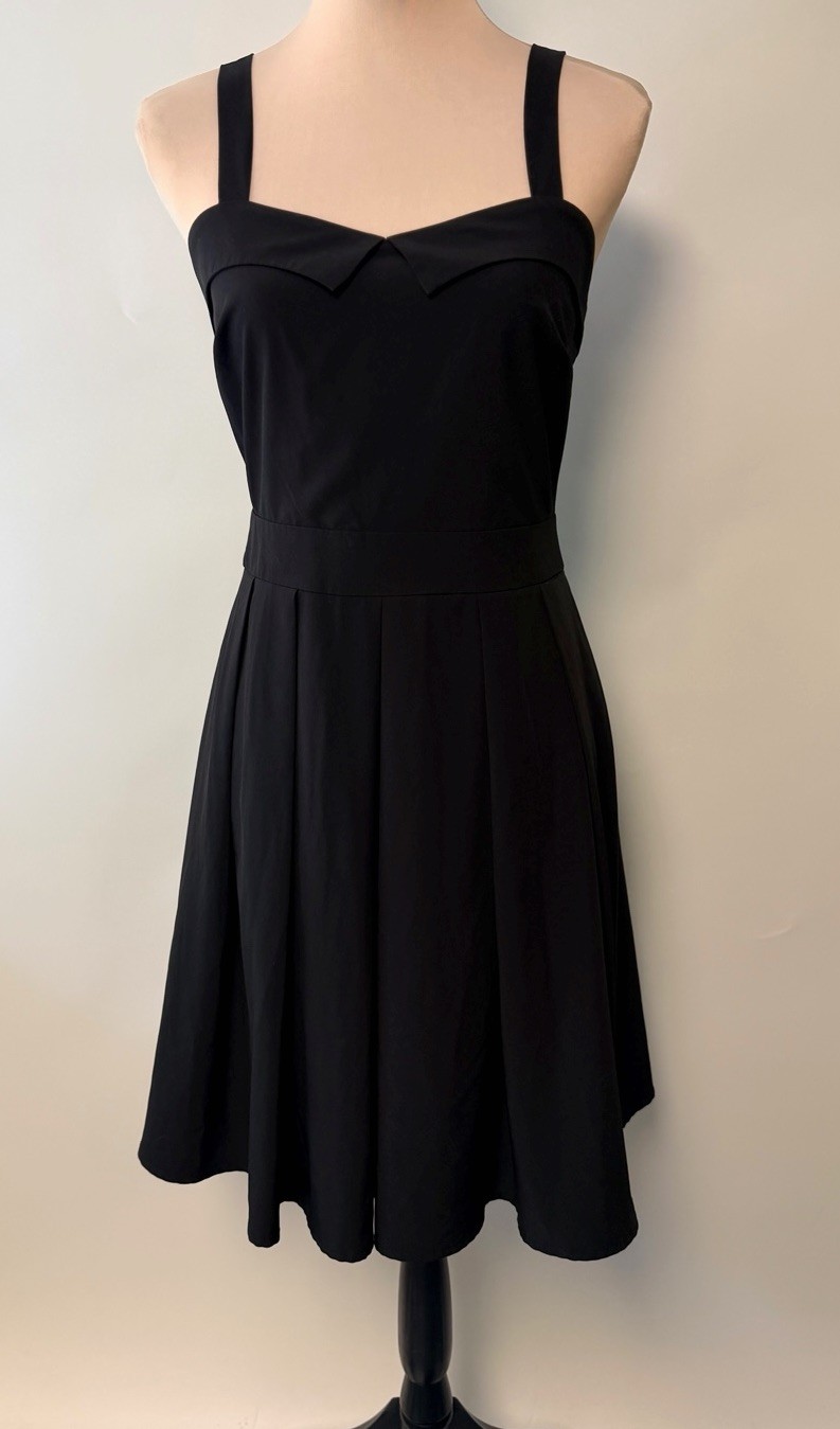 Retro Rockabilly Pinup Dress Medium Black Knee Length Whimsigoth Dark Romance