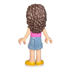 LEGO Friends Minifigure frnd192 LAURIE Blue Overalls Yellow Shoes From # 41132
