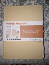 Thin 10 Inch Wireless Bluetooth Keyboard With Black Case