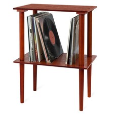 Victrola Wood Record Player Stand and Vinyl Holder - Espresso - Factory Direct