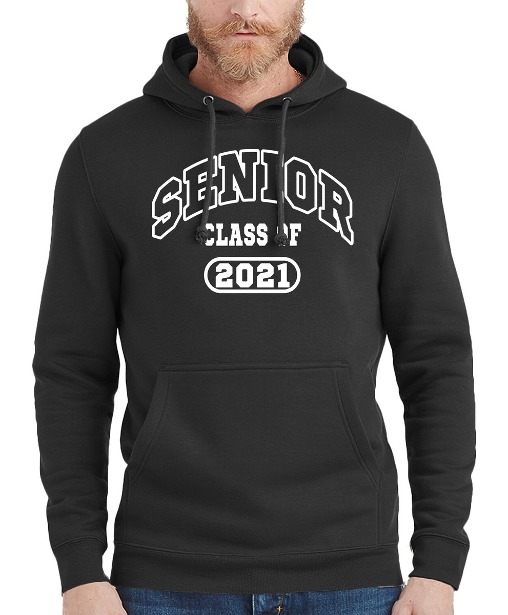 Men's Senior Class of 2021 Black Hoodie Sweater Graduation College