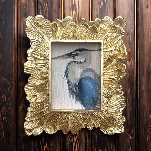 Beautiful Mini watercolor prints of birds & animals, vintage style ornate frame - Picture 30 of 36