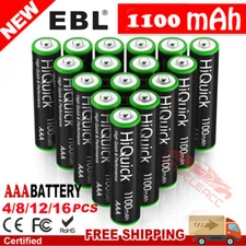 EBL 1.2V AAA NiMH Rechargeable Batteries 1100mAh Triple A Battery  Lot
