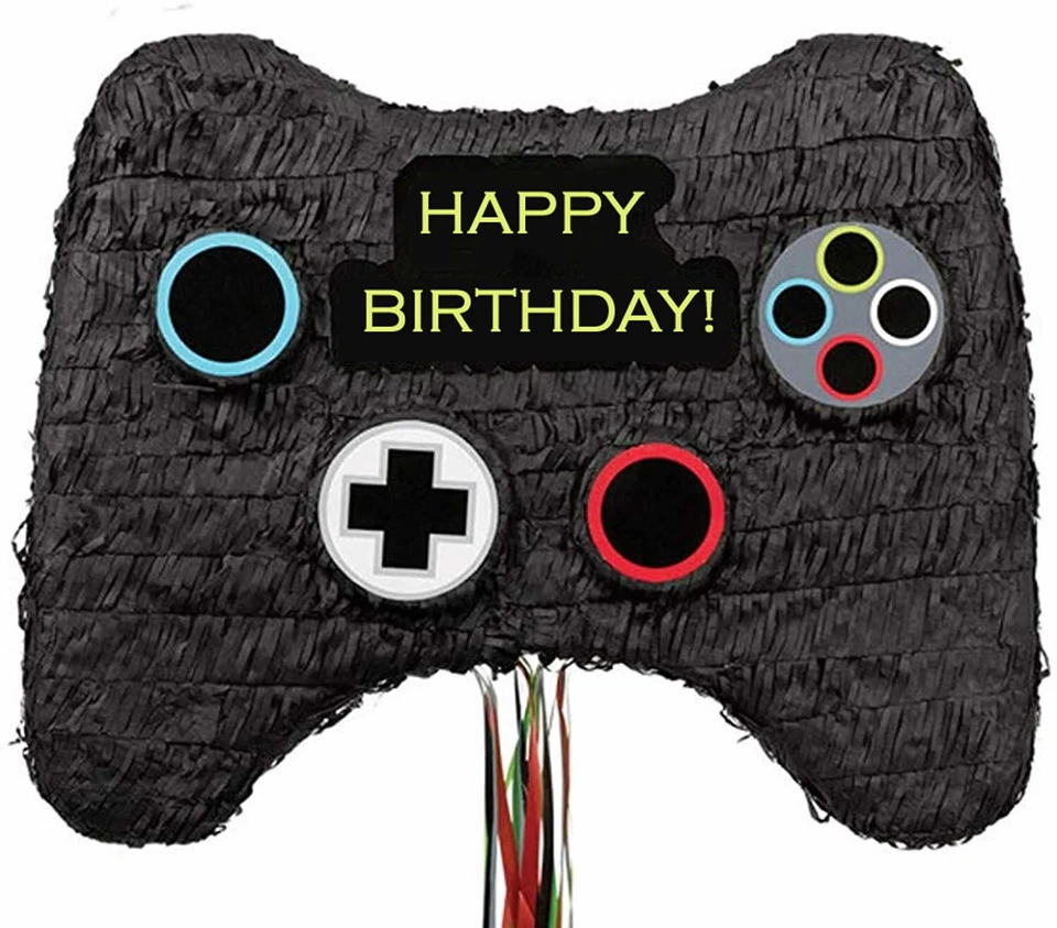 Pinata Gamepad + Maske + Stock + Füllung - Party Kindergeburtstag Geburtstag Set - Bild 3 von 4
