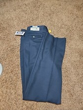 Rare New Old Stock Sansabelt Men's Pants Navy Retro Disco Golf Polyester