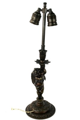 bronze cherub table lamp