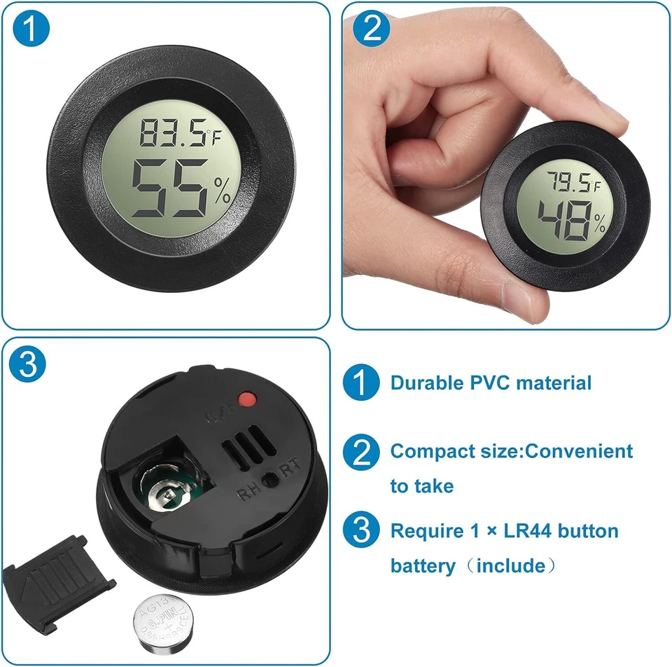 Mini Hygrometer Thermometer Digital Humidity Temperature Gauge Monitor Indoor - Image 4 of 4