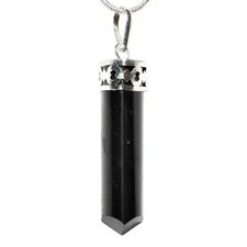 CHARGED Himalayan Black Tourmaline Pendant + 20" Stainless Steel Chain & Charger