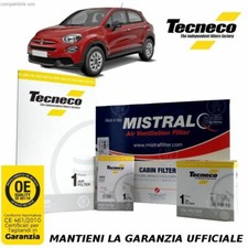 KIT 4 FILTRI TAGLIANDO PER FIAT 500X 1.3 D 16V MultiJet 70KW/95CV >05/15